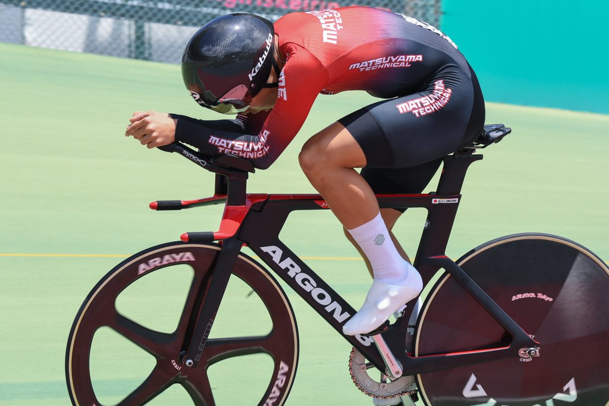 男子3km個人パーシュート優勝　梅澤幹太（松山工業高校）