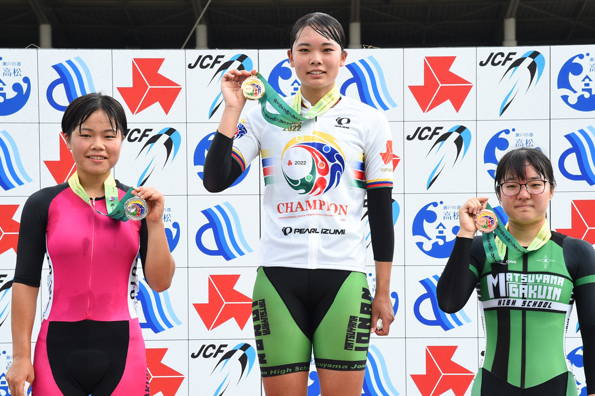 女子ポイントレース　表彰式