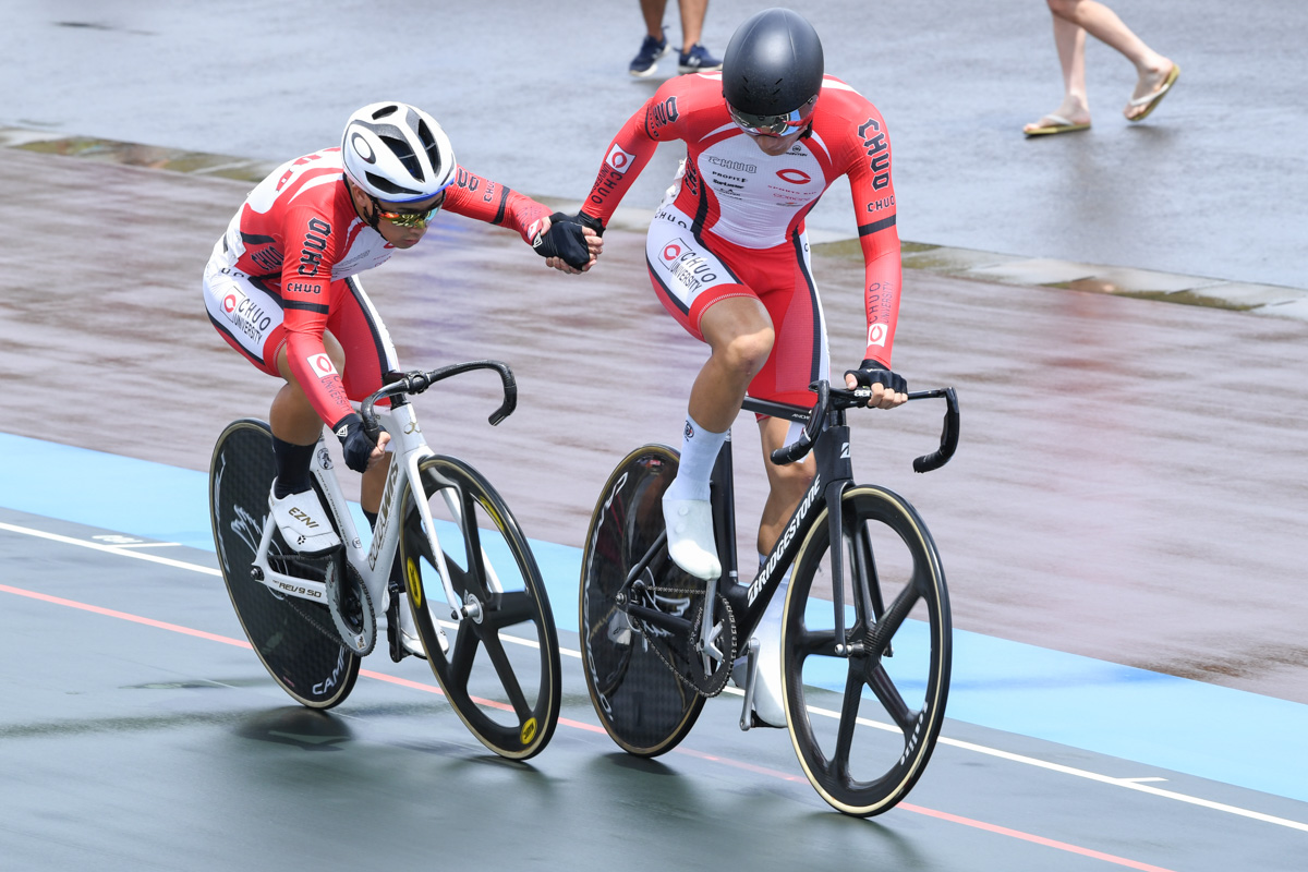 男子マディソン2位　中央大学